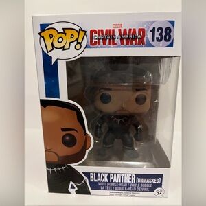 Funko Pop Black Panther Unmasked Figure Captain America Civil War